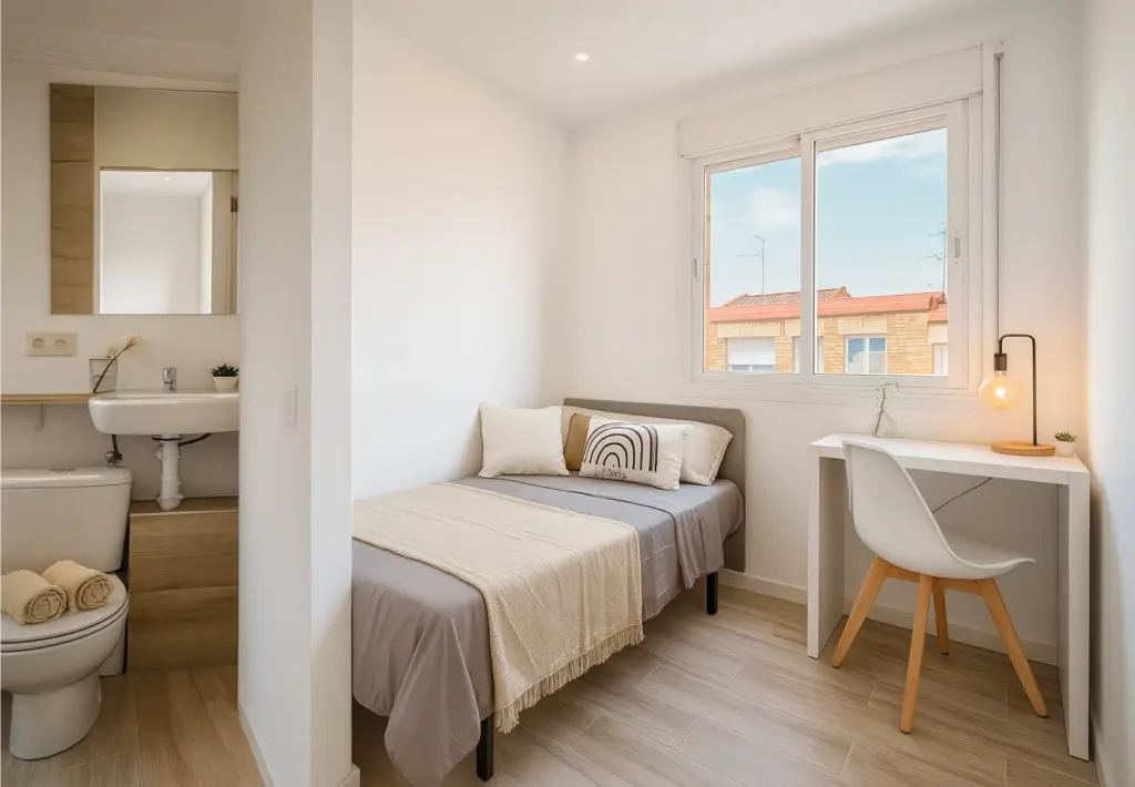 Baño privado y tren directo a la UAB – Tu nueva base en Sabadell