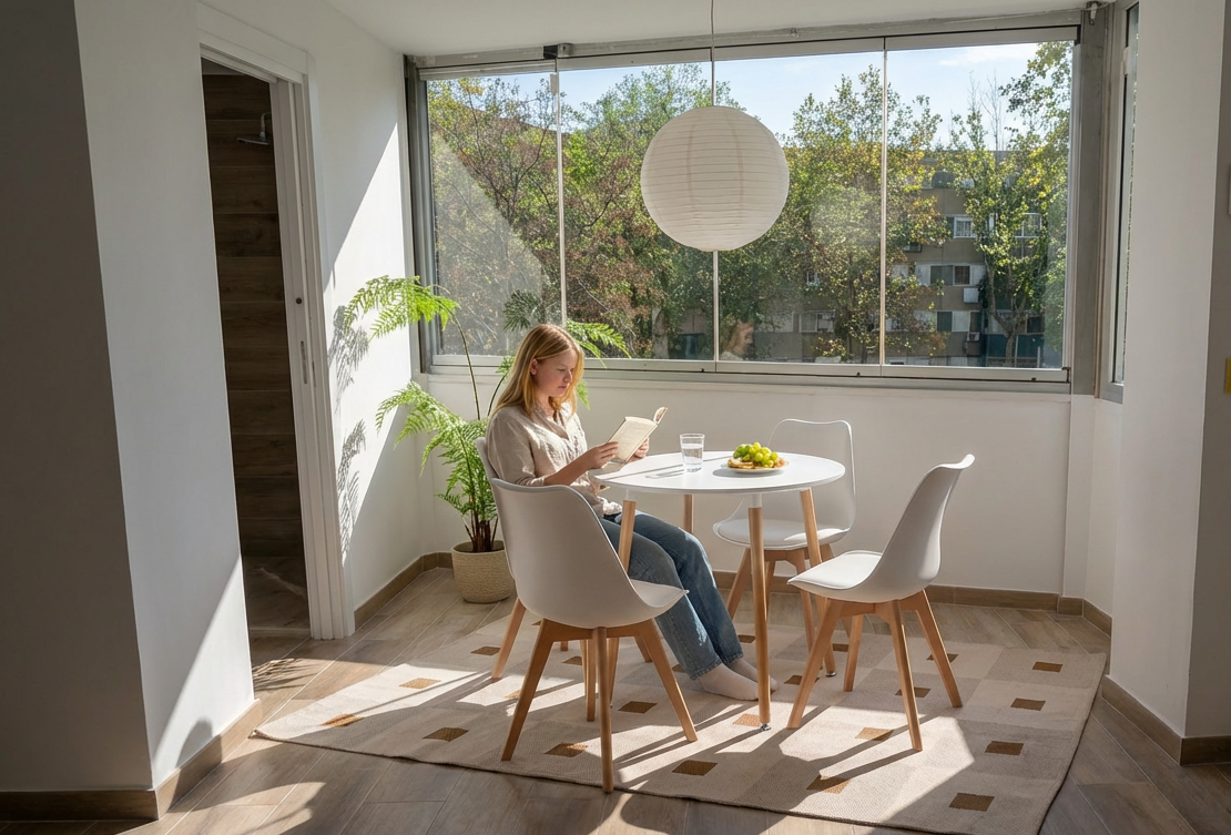 Estudio entero con Cama de matrimonio y baño completo en Badia del valles - Ref. Estudio reformado con aire acondicionado, a un paso de la UAB y bien conectado a Barcelona